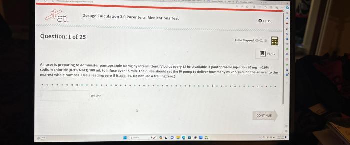 Dosage calculation 3.0 parenteral medications test