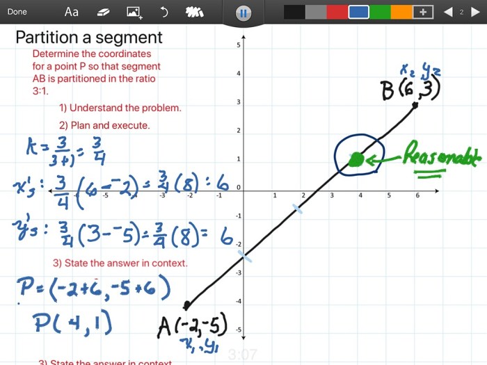 Partitioning line segments worksheet answers